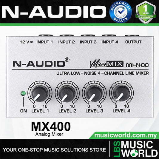 N-Audio MX400 MicroMIX 4 Channel Ultra Low Noise Analog Line Mixer