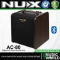 NUX AC-80 Stageman II 80 Watt Rechargeable Battery Powered Amp Acoustic Guitar Speaker Amplifier with Looper and Bluetooth