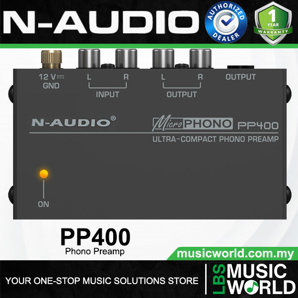 N-Audio PP400 Microphono Ultra Compact Phono Preamp Amplifier