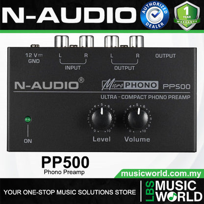 N-Audio PP500 Microphono Ultra Compact Phono Preamp Amplifier