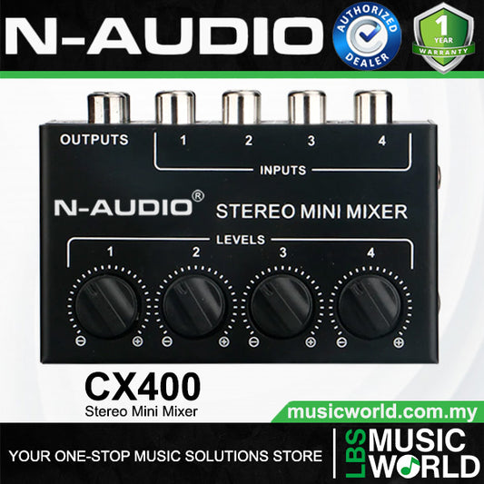 N-Audio CX400 4 Channel Passive Stereo Splitter Mini Audio Mixer