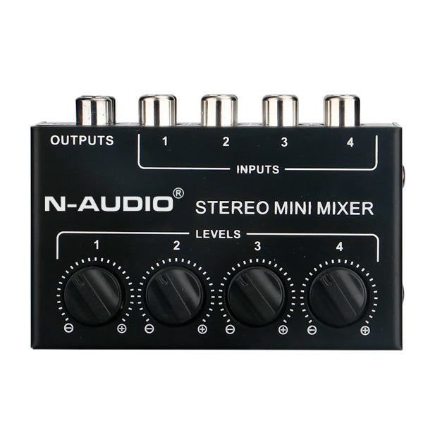 N-Audio CX400 4 Channel Passive Stereo Splitter Mini Audio Mixer