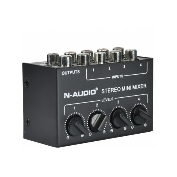 N-Audio CX400 4 Channel Passive Stereo Splitter Mini Audio Mixer