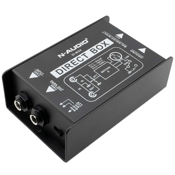 N-Audio DI-1 Single Channel Passive Direct Injection DI Box (DI1)