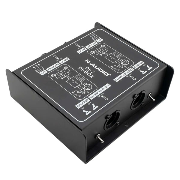 N-Audio DI-2 Dual Channel Passive Direct Injection DI Box (DI2)