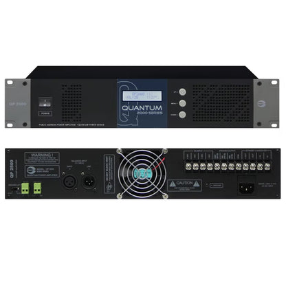 Amperes QP2500 500W 100V Line Class AB Power Amplifier with AFS