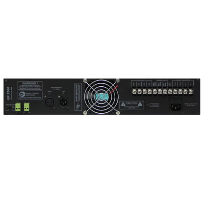 Amperes QP2500 500W 100V Line Class AB Power Amplifier with AFS