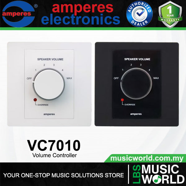 Amperes VC7010 10W 86 X 86 MM Volume Controller PA System With LED Indicator