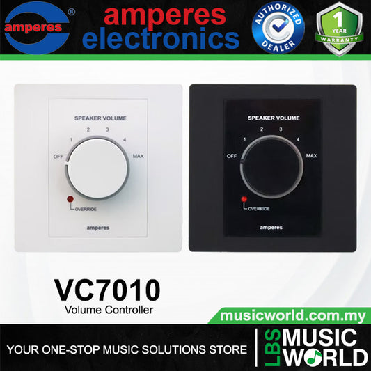 Amperes VC7010 10W 86 X 86 MM Volume Controller PA System With LED Indicator
