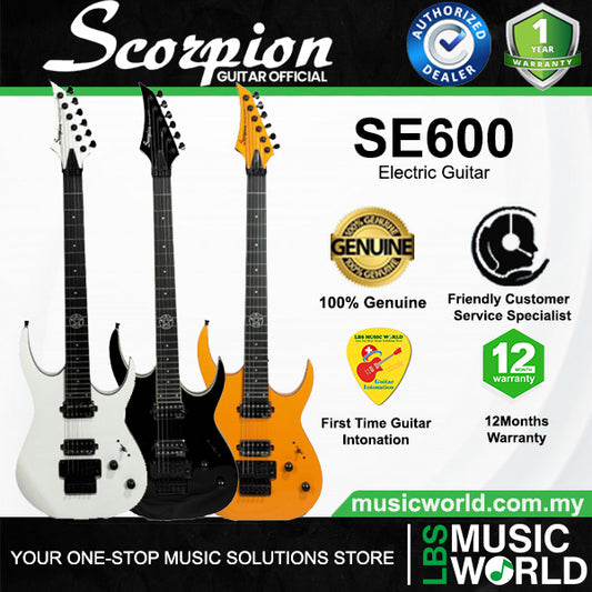 Scorpion SE600 Poplar Wood Body Electric Guitar HH Pickup With Rosewood or Maple Fingerboard