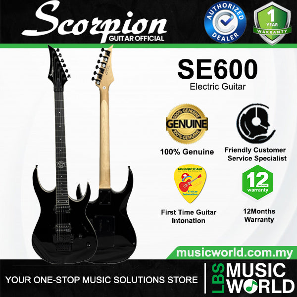 Scorpion SE600 Poplar Wood Body Electric Guitar HH Pickup With Rosewood or Maple Fingerboard