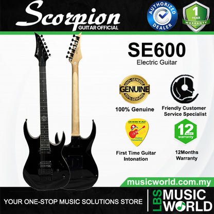 Scorpion SE600 Poplar Wood Body Electric Guitar HH Pickup With Rosewood or Maple Fingerboard