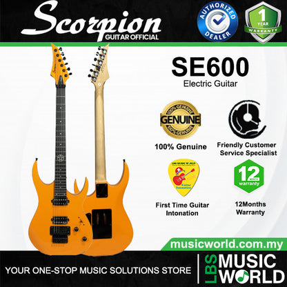 Scorpion SE600 Poplar Wood Body Electric Guitar HH Pickup With Rosewood or Maple Fingerboard