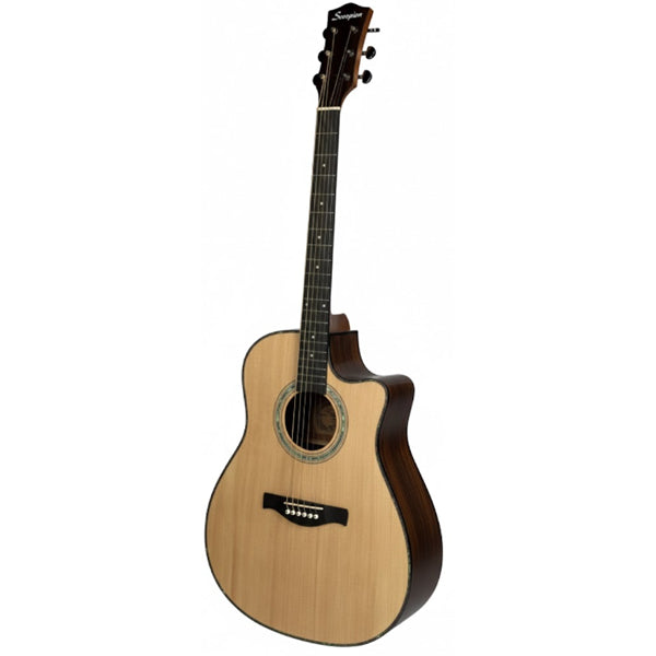 Scorpion SA200CD-O 41" Dreadnought Cutaway Solid Spruce Top Acoustic Electric Guitar (SA200CD)