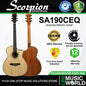 Scorpion SA190CEQ Dreadnought Spruce Plywood Cutaway Acoustic Electric Guitar