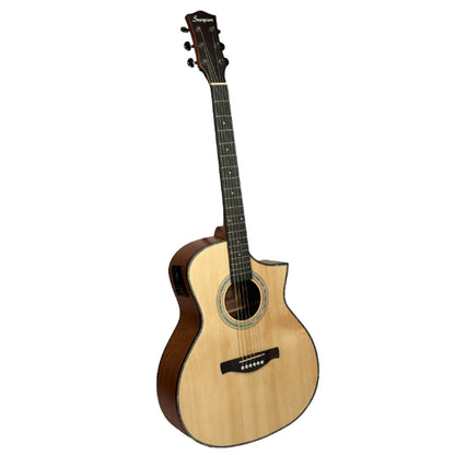 Scorpion SA190CEQ Dreadnought Spruce Plywood Cutaway Acoustic Electric Guitar