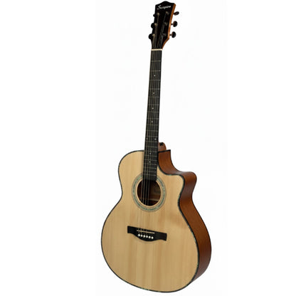 Scorpion SA190CEQ Dreadnought Spruce Plywood Cutaway Acoustic Electric Guitar