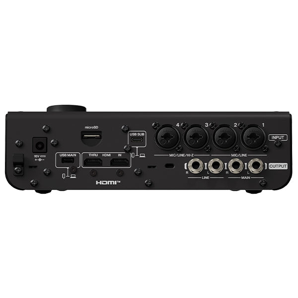 Yamaha URX44V USB-C Audio and Video Interface with LCD Screen and Touchscreen Display