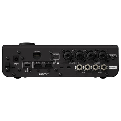 Yamaha URX44V USB-C Audio and Video Interface with LCD Screen and Touchscreen Display