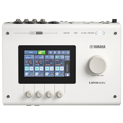 Yamaha URX44V USB-C Audio and Video Interface with LCD Screen and Touchscreen Display