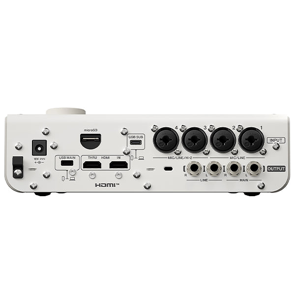 Yamaha URX44V USB-C Audio and Video Interface with LCD Screen and Touchscreen Display