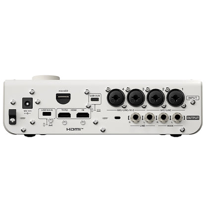 Yamaha URX44V USB-C Audio and Video Interface with LCD Screen and Touchscreen Display