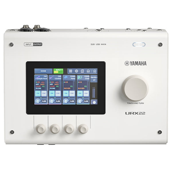 Yamaha URX22 Compact USB-C Audio Interface with 2 URX Preamp and Touchscreen Display