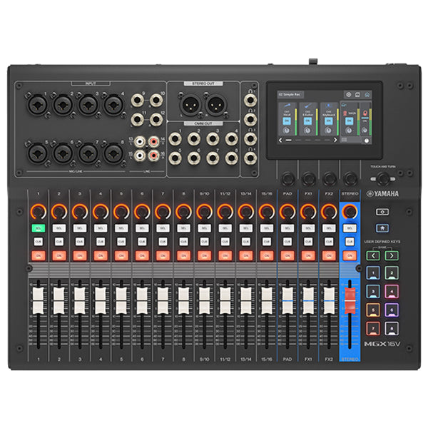 Yamaha MGX16V 22 Channel Compact Digital Mixer with Video Interface and Bluetooth
