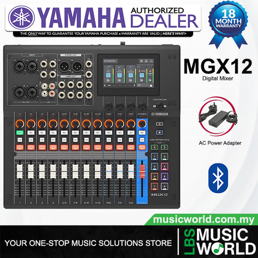 Yamaha MGX12 18 Channel Digital Mixer Mixing Console With Audio Interface and Bluetooth