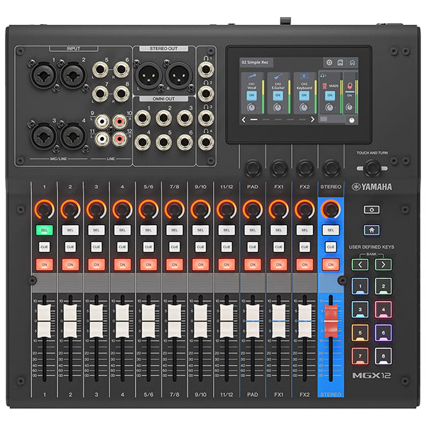Yamaha MGX12 18 Channel Digital Mixer Mixing Console With Audio Interface and Bluetooth
