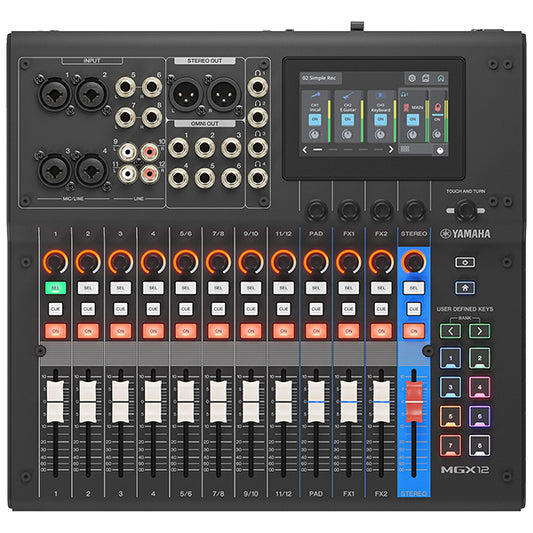 Yamaha MGX12 18 Channel Digital Mixer Mixing Console With Audio Interface and Bluetooth
