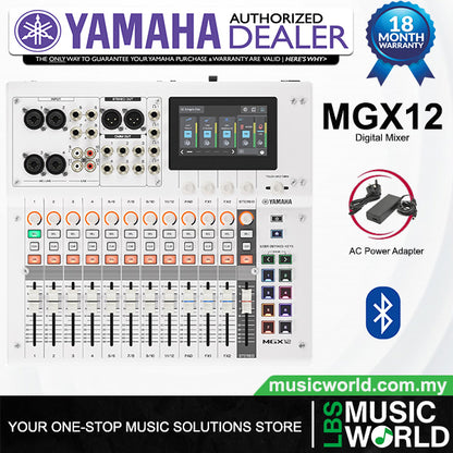 Yamaha MGX12 18 Channel Digital Mixer Mixing Console With Audio Interface and Bluetooth