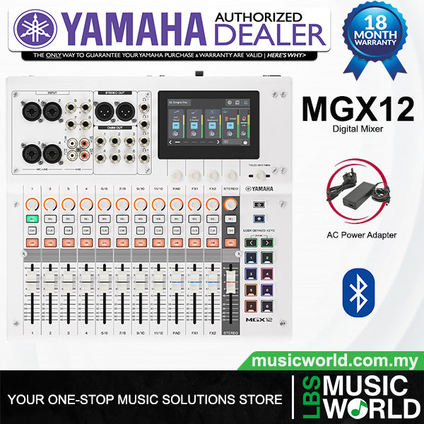 Yamaha MGX12 18 Channel Digital Mixer Mixing Console With Audio Interface and Bluetooth
