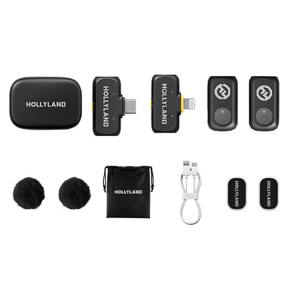 Hollyland Lark A1 Combo 2 Person Wireless Lavalier Microphone with 3 Level of Noise Cancellation