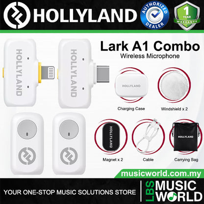 Hollyland Lark A1 Combo 2 Person Wireless Lavalier Microphone with 3 Level of Noise Cancellation