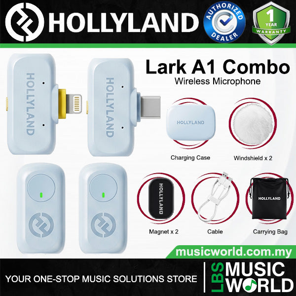 Hollyland Lark A1 Combo 2 Person Wireless Lavalier Microphone with 3 Level of Noise Cancellation