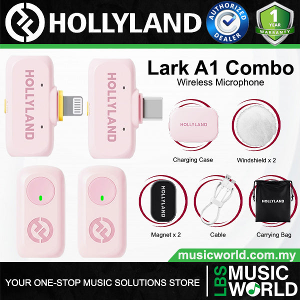 Hollyland Lark A1 Combo 2 Person Wireless Lavalier Microphone with 3 Level of Noise Cancellation