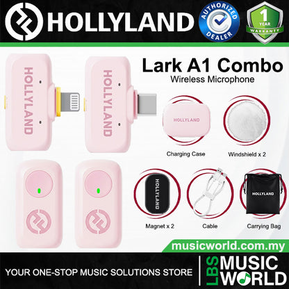 Hollyland Lark A1 Combo 2 Person Wireless Lavalier Microphone with 3 Level of Noise Cancellation