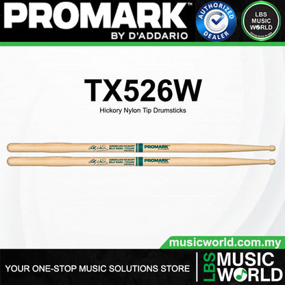 ProMark TX526W Billy Ward Hickory Wood Tip Drumsticks