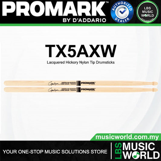 ProMark TX5AXW Chris Adler Lacquered Hickory Wood Tip Drumsticks