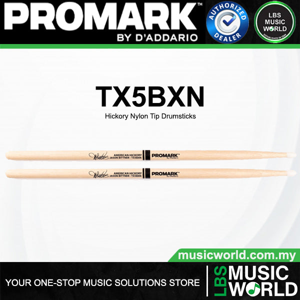 ProMark TX5BXN Jason Bittner Hickory Nylon Tip Drumsticks