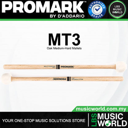 ProMark MT3 Shira Kashi Oak Medium Hard Multipurpose Felt Mallet