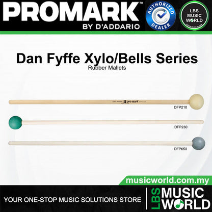 ProMark Dan Fyffe Xylophone and Bells Series Rubber Mallets (DFP210 DFP230 DFP250)