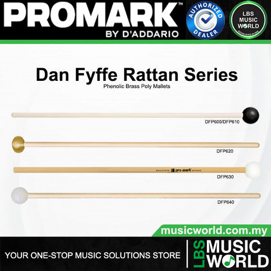 ProMark Dan Fyffe Rattan Series Phenolic Brass Poly Mallets (DFP600 DFP610 DFP620 DFP630 DFP640)