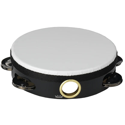 Remo Economy Tambourine Single Row Jingles with Quadora Black - 6" 8" (TA5106ML TA5108ML)