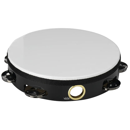 Remo Economy Tambourine Single Row Jingles with Quadora Black - 6" 8" (TA5106ML TA5108ML)