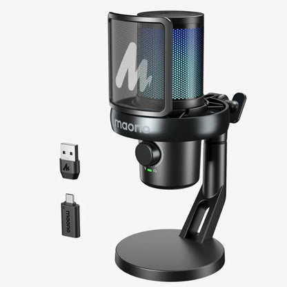 Maono DM40 PRO Wireless USB-C Mic Condenser Microphone with Desktop Stand