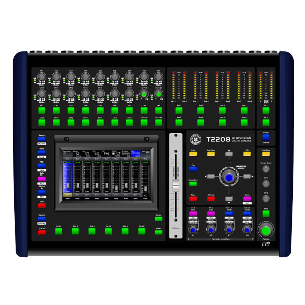 Topp Pro T2208 16 Channel Digital Mixer Console with 7 Inch Touch Screen