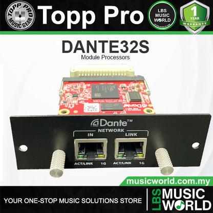 Topp Pro DANTE-32S Dante Expansion Card for DM48.20 and DM24.12