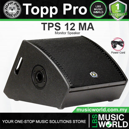 Topp Pro TPS 12MA 12 Inch 1660 Watt Active 2 Way Stage Monitor Speaker